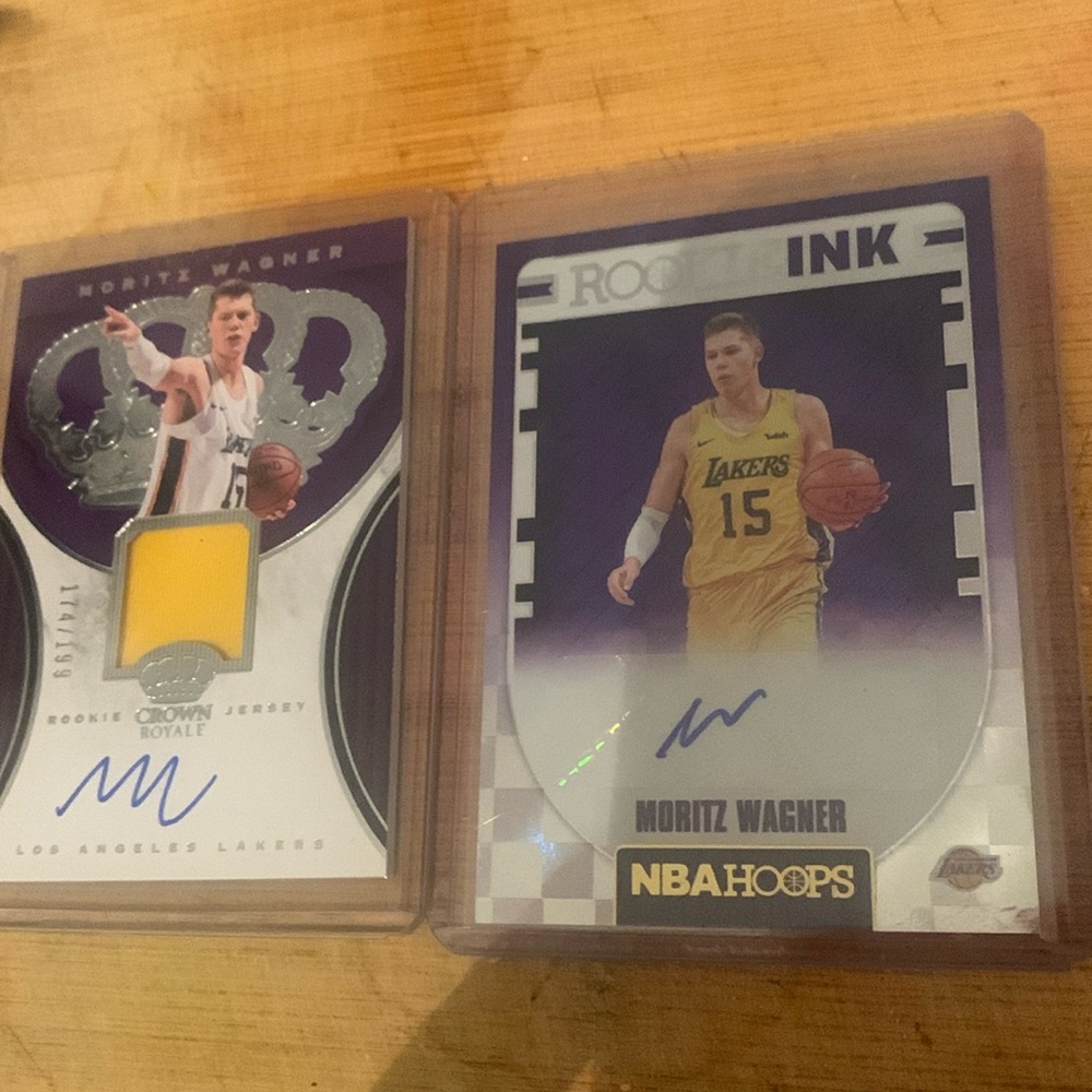 Moritz Wagner Rookie Card Autographed Card Lot Crown Royale Patch /199 and Hoops